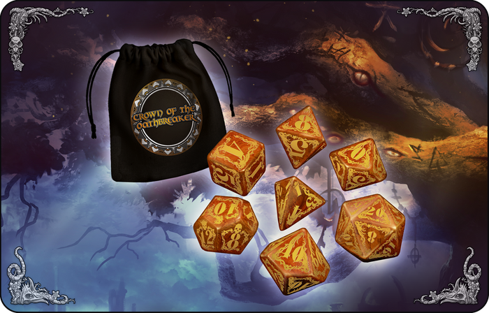 Crown of the Oathbreaker Dice Set with Bag