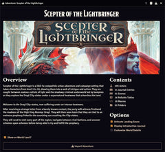 Scepter of the Lightbringer FoundryVTT Module