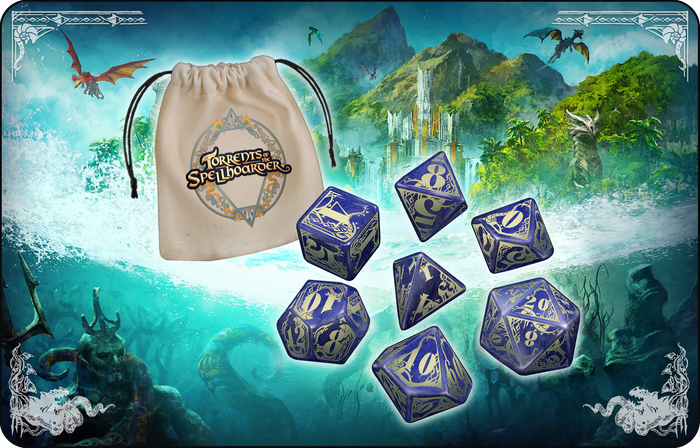 Torrents of the Spellhoarder Dice Set with Bag
