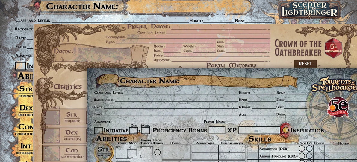 Free D&D 5e Character Sheets