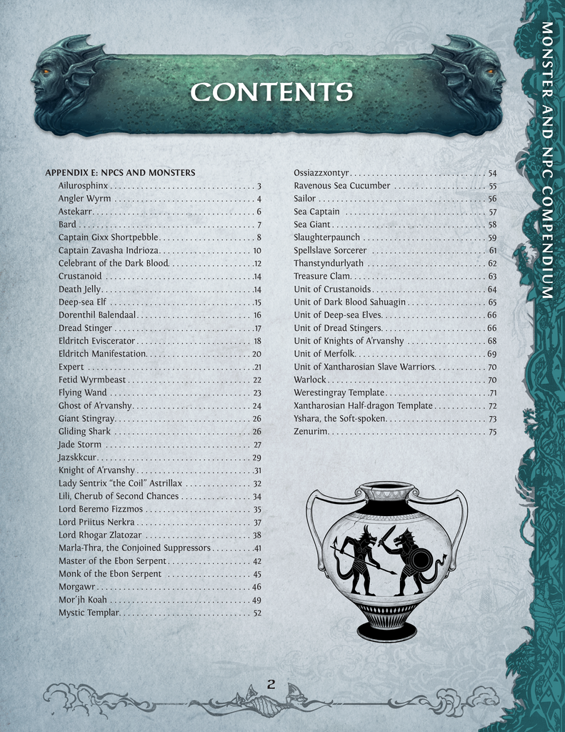 Torrents of the Spellhoarder Monster and NPC Compendium PDF