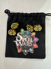 Spell Wars Card Game with Dice and Dice Bag