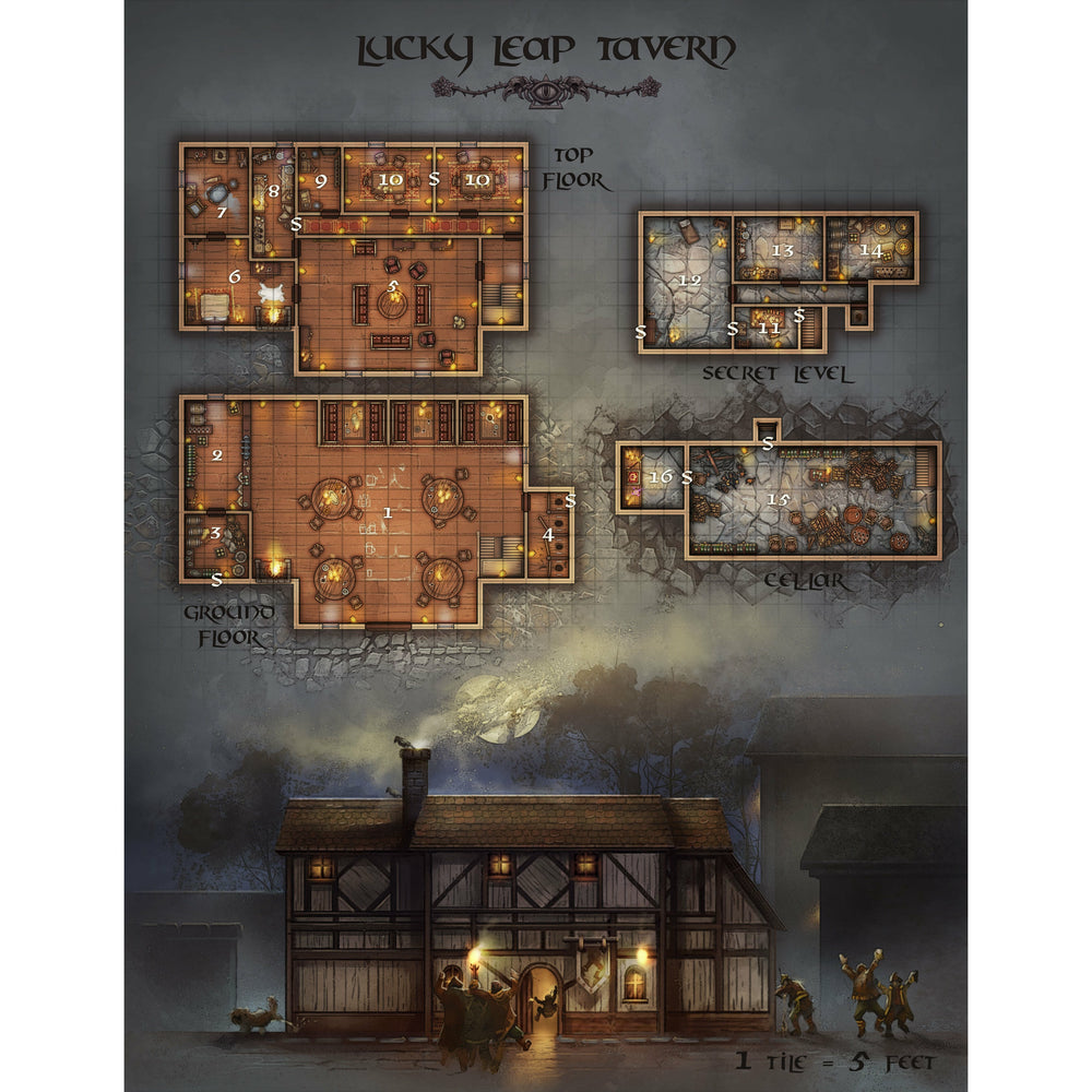 Dungeon map of the Lucky Leap