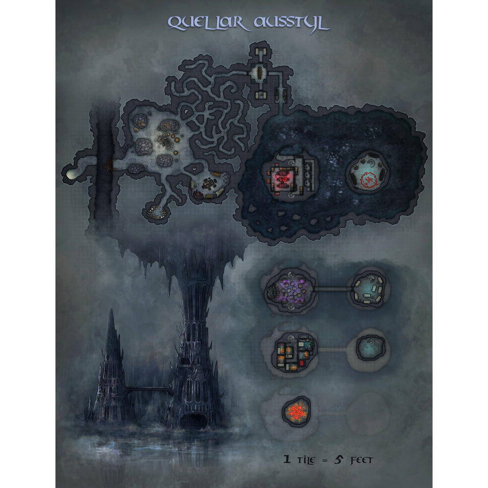 drow palace dungeon map