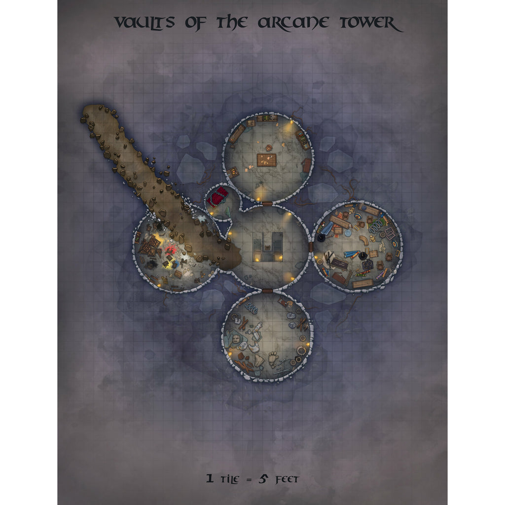Vaults of the Arcane Tower map